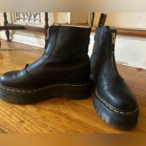 Doc Martens Jetta Black Leather Platform Boots